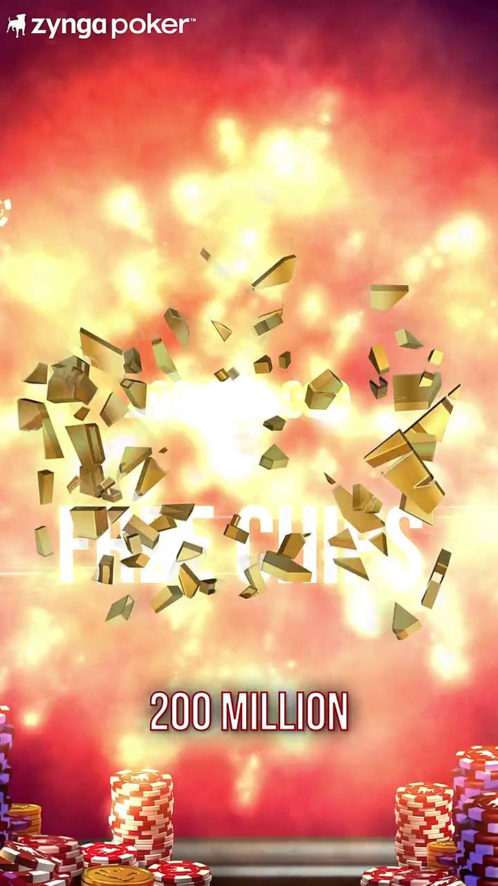 Zynga Poker Texas Holdem ad creative keyframe showing a poker table and chips