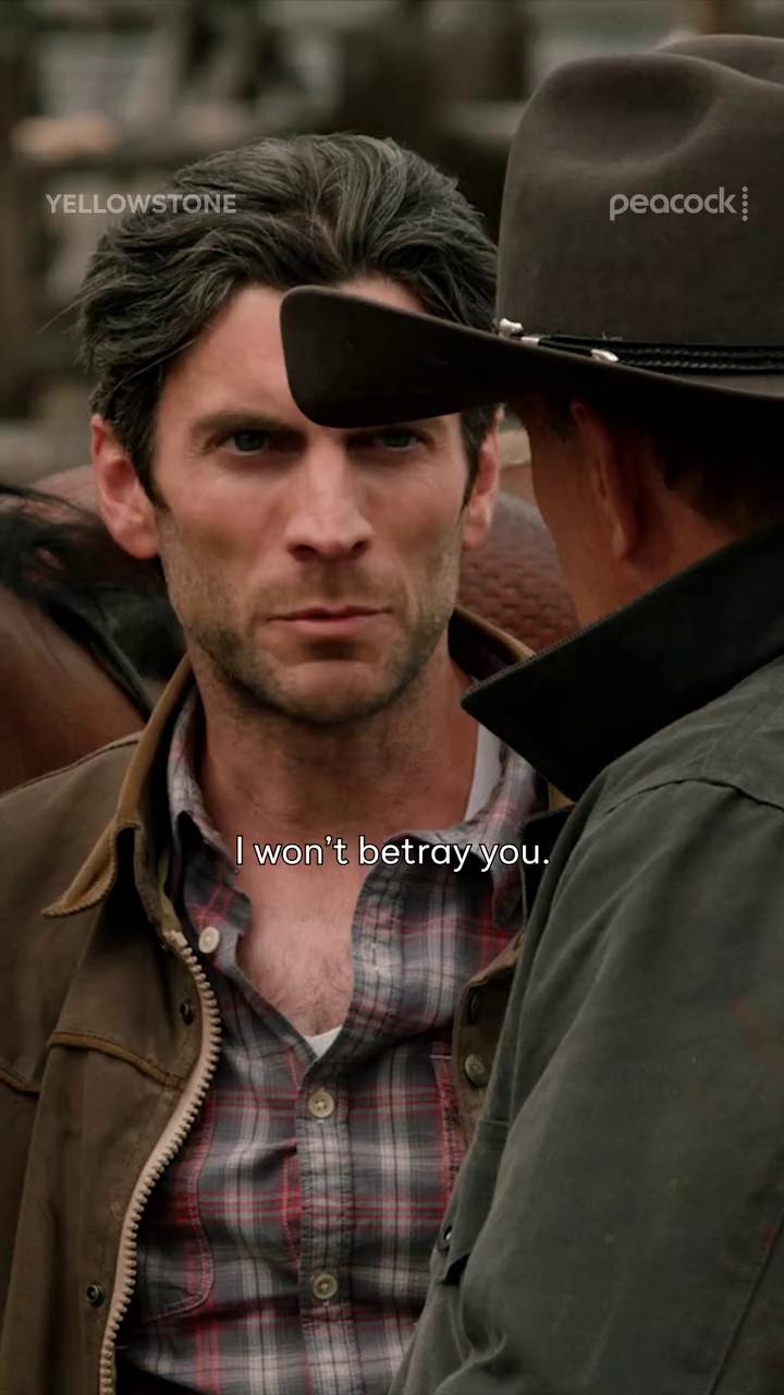 Peacock TV video ad promoting Yellowstone, a key frame from the 15-second Dutton family drama spot